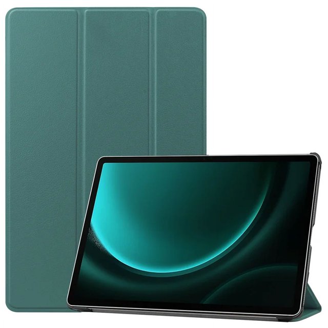 Pour Samsung Galaxy Tab S9 FE+ Étui 2023 Magnétique Tablette Étui Rigide Funda pour Samsung Tab S9 FE S9 FE Plus Couverture Intelligente Funda Enfants Vert Foncé S9 FE 10.9 Pouces