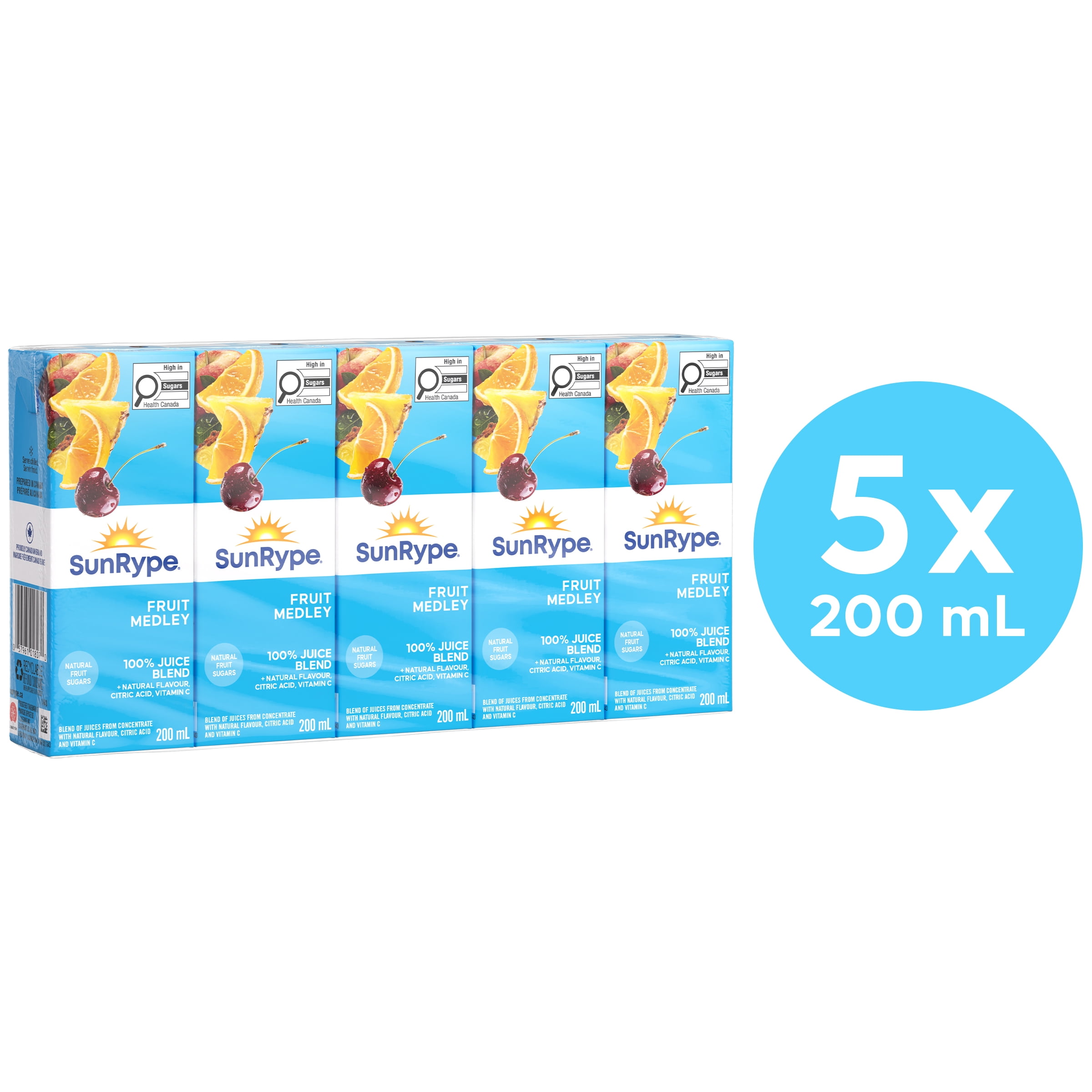 SunRype Fruit Medley Juice Boxes 5 x 200 ml