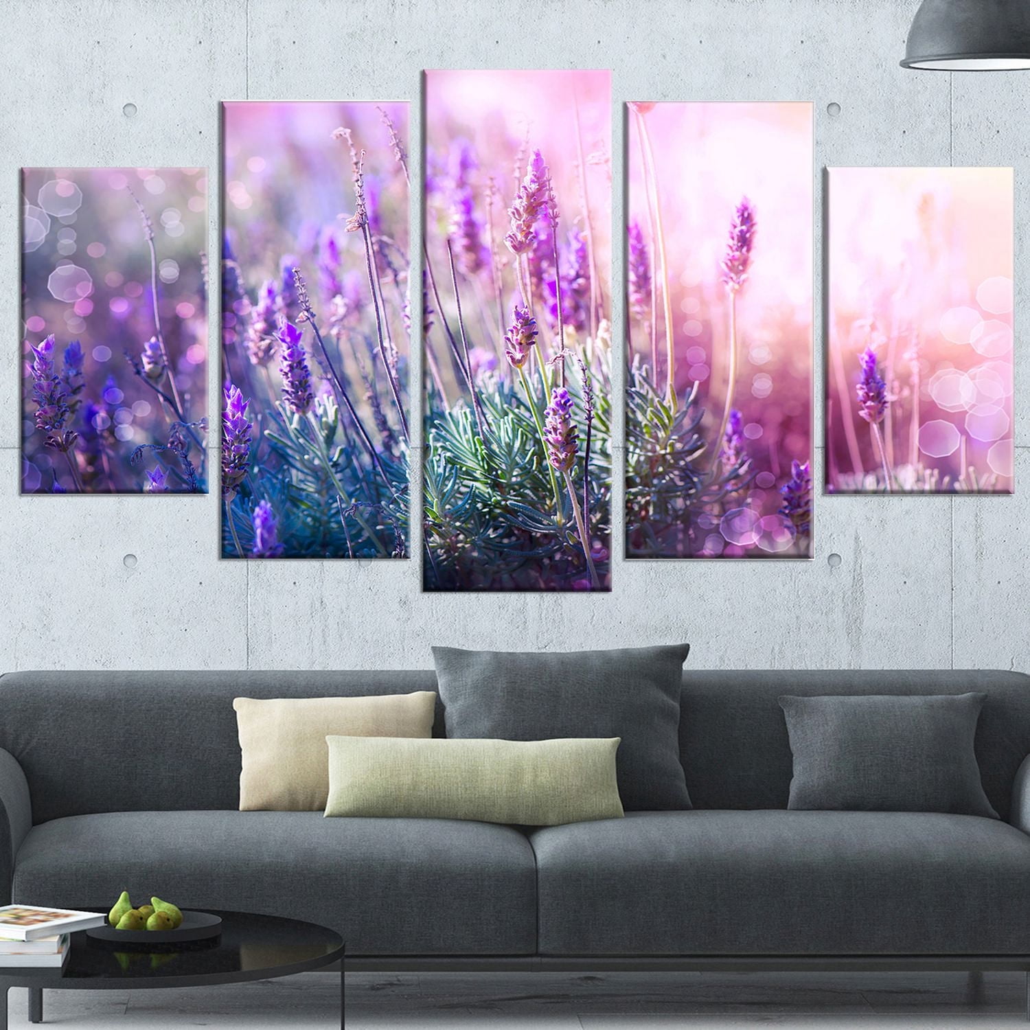 Tableau imprimé sur toile Design Art de photographie lavendre en fleur