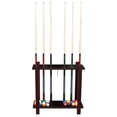 thumbnail image 3 of Classic Floor Billiard Pool Cue Rack - Rich Mahogany Finish, 3 of 3