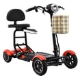 thumbnail image 2 of Trottinette Électrique Pliable et Portable pour Adultes et Aînés avec Siège pour Enfant - Rouge Mat, 2 of 11