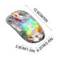 thumbnail image 4 of Rbaofujie Ergonomic Gaming Mouse Wireless Gaming Mouse With Full Transparent Design,Double Mode 2.4G/Bluetooth/wire Mouse,3D RGB Backlit,Ergonomic Silent Mouse With 7 Buttons, Pc Mouse, 4 of 5