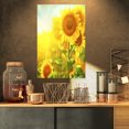 thumbnail image 1 of Bright Sunflowers Blooming on Field - Large Animal Canvas Art Print, 1 of 3