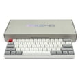 thumbnail image 2 of RisingPro 61 Key Compact Waterproof Mechanical Gaming Keyboard Wired USB Type C Wireless Bluetooth RGB LED Backlit Linear & Quiet White MX Gray, 2 of 10