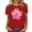 Red, variant on LUOGENLI Female T-shirts for Womens Womens Fashion Casual Printing Shirts Round Neck Short Sleeve Tee Tops Tunic Blouse Womens T-shirts Graphic Tees xxl Tall Summer Clothes M