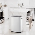 thumbnail image 4 of BeesClover 14.5 Gal/55L Automatic Motion Sensor Trash Can, Rectangular Touchless Garbage Bin with Soft-Close Lid, Large Smart Kitche Trash Can Waste Basket for Bathroom, Bedroom, Office, 4 of 8