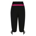 thumbnail image 4 of Mrat Women's Summer High Waisted Solid Color Sweatpants Drawstring Slim Fitting Yoga Gym Pants Go Walk Pants S-51 Black S, 4 of 4