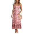 thumbnail image 2 of MesaSe Robe à Bretelles Sexy pour Femmes Imprimé Floral Sans Manches Col en V une Pièce, 2 of 3