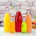 thumbnail image 4 of Snap Top Glass Bottle Caps Swing Stopper Reusable Silicone Lids for Beverage Storage Easy Clean Outdoor Picnic Kitchen Camping, 4 of 6