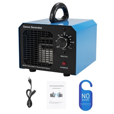 Purificateur d'Air à Ozone Haute Efficacité 20000 Mg/h pour l'Élimination des Odeurs et la Désinfection / Ioniseur O3 pour la Maison, la Fumée, la Voiture, les Animaux de Compagnie et la Pièce / Couleur Bleue, Prise US HS-A04