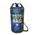 thumbnail image 1 of 2L Inflatable Swimming Bag Multifunction Dry Sack Large Capacity Dustproof Washable Storage Pouch Boating Lifebelt Water Sports Blue Camouflage 19x55cm, 1 of 7