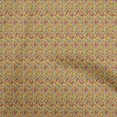 thumbnail image 1 of oneOone Georgette Viscose Yellow Fabric Paisley Sewing Craft Projects Fabric Prints By Yard 42 Inch Wide, 1 of 5