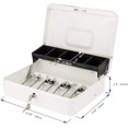thumbnail image 4 of Locking Cash Box with Lock Money Box with Cash Tray Lock Box with Key Money Saving Organizer .Lx .Wx .H es XL Large, 4 of 7
