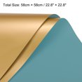 thumbnail image 2 of Unique Bargains Double Sided Color Flower Wrapping Paper Grey Blue+Gold 22.8'x22.8' Waterproof 20 Pack, 2 of 5