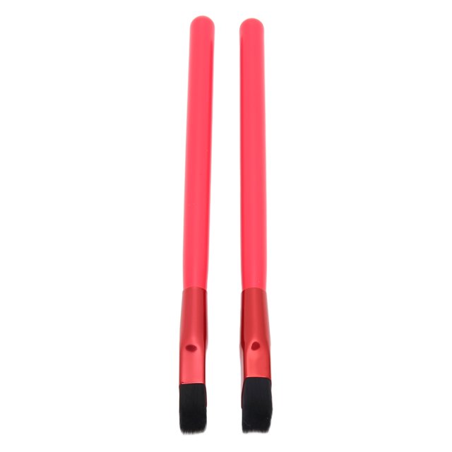 Eye Brow Brush, Portable Ultra Thin Red Brow Brushes Multi Function Angled Aluminum Tube for Daily Use