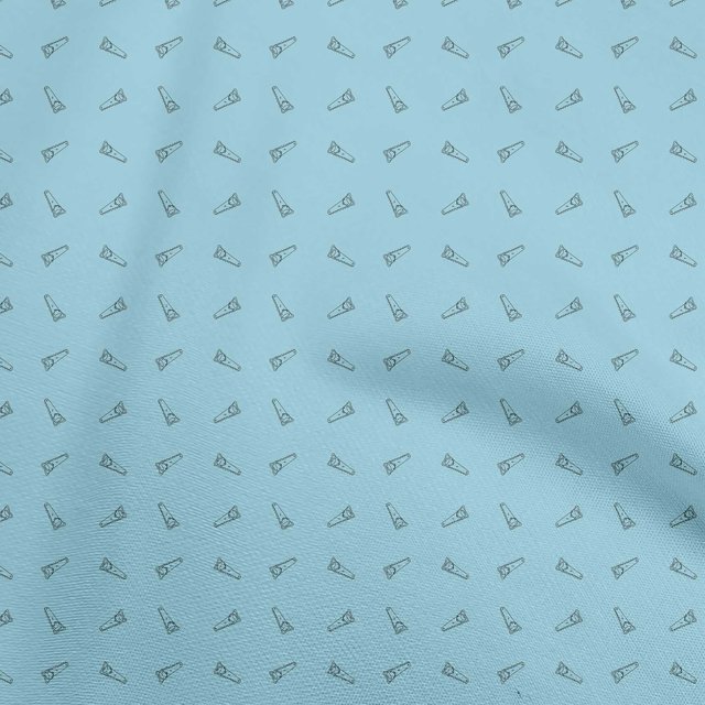 oneOone Tissu Jersey Coton Bleu Turquoise Tissu Rétro Imprimé Tissu au Mètre 58 Pouces de Large