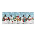 thumbnail image 2 of Outdoor Christmas Decorations Curtain Christmas Snowman Curtain Kitchen Rod Pocket White Snowflake Window Curtain Short Topper Curtains For Winter Holiday Christmas Decorations Polyester curtains, 2 of 9