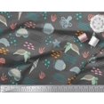 thumbnail image 3 of Soimoi Gray Poly Georgette Fabric Crab & Tortoise Ocean Decor Fabric Printed Yard 42 Inch Wide, 3 of 3