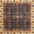 thumbnail image 1 of Ahgly Company Tapis d'Intérieur Carrés Abstraits pour Boulangers Bruns, Tapis de Zone Abstraits, 4 Pieds Carré, 1 of 6