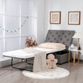 thumbnail image 2 of Costway Ottomane-Lit Pliable avec Matelas Lit d'Appoint Convertible Gris, 2 of 10