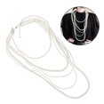 thumbnail image 4 of Shisuyan Necklace Beige Multi Strand Faux Pearl 1Set 15.7X2.8X0.3In, 4 of 8