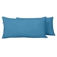 thumbnail image 1 of VargottamIndoor/OutdoorPolyester FabricLumbarPillowCover,All-Weather Waterproof Rectangular Cushion Case for Patio Furniture,12" x 18"Set of 2-Medium Blue, 1 of 7