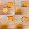 thumbnail image 2 of Cookie Mold Cooking Plastic Biscuit Form Mould Kitchen Mold Good Wishes Baking Maker with Good Wishes, 4pcs, 2 of 8