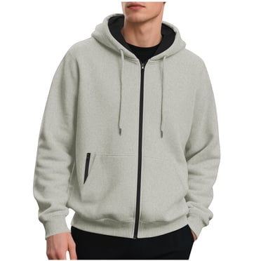 hotojiny Men's Sherpa Lined Hoodie Jacket Winter Warm Heavy Weight Zip up Sweatshirt Casual Thick Fleece Coats Outwear
