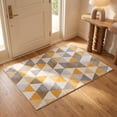 thumbnail image 1 of Rug Branch Savannah 2' x 2' (Exact Size: 2'3" x 2') Mid-Century Modern Modern Doormat Area Rug, Yellow Beige, Geometric Entryway, Hallway, Bathroom, and Kitchen, 1 of 4