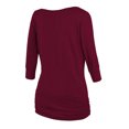 thumbnail image 2 of Matchstick Women's 3/4 Sleeve Basic Drape Top with Side Shirring, 2 of 4