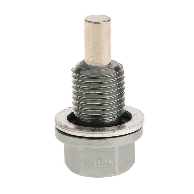 justharion M12X1.25 Anodized Magnetic Engine Oil Pan Drain Bolt Plug for Gray