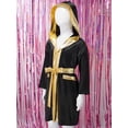 thumbnail image 4 of Alvivi Enfants Garçons Robe de Boxe Art Martial Muay Thaï Uniforme Manches Longues Kick Boxe Robe à Capuche Ensembles Noir 16, 4 of 7