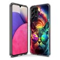 thumbnail image 3 of MUNDAZE Samsung Galaxy Z Fold 4 Neon Rainbow Galaxy Cat Shockproof Clear Hybrid Protective Phone Case Cover, 3 of 6