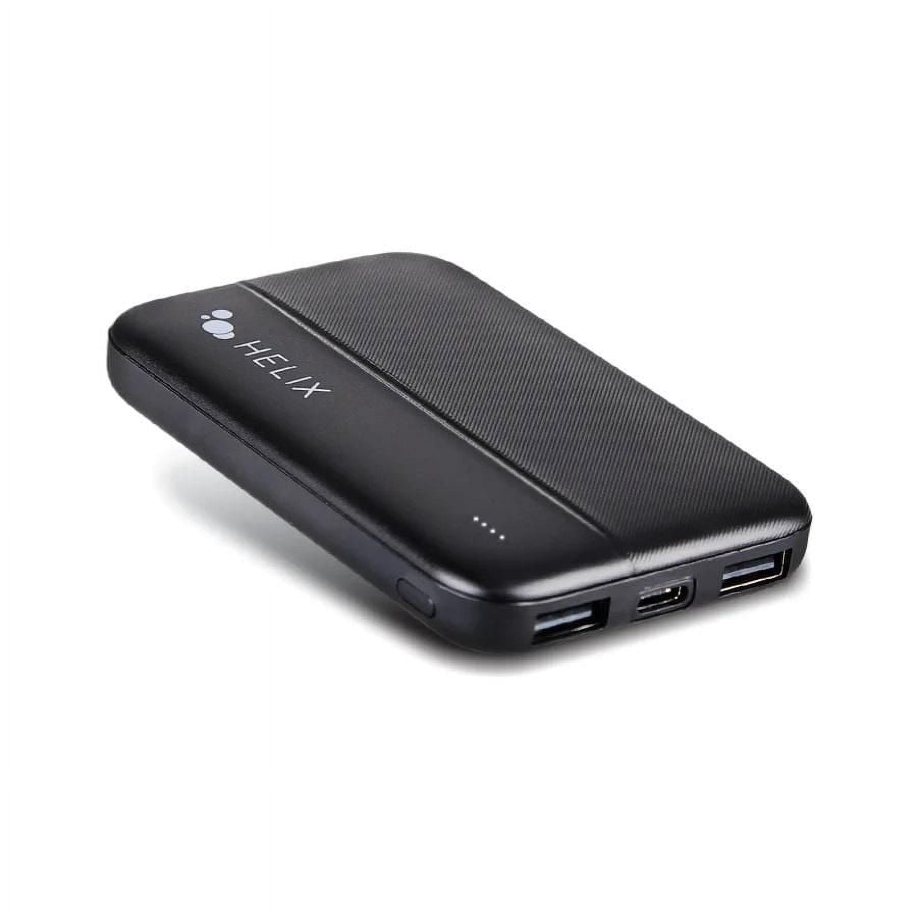 Emerge Helix TurboVolt+ 5,000mAh Power Bank with Dual USB A Ports, Black