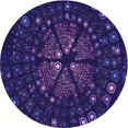 thumbnail image 1 of Ahgly Company Machine Washable Indoor Round Transitional Purple Amethyst Purple Area Rugs, 3' Round, 1 of 7