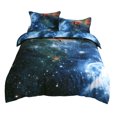 thumbnail image 1 of Unique Bargains Star Colored Sky Moon Night Duvet Cover Fuchsia Starry Pattern 4pcs, 1 of 10