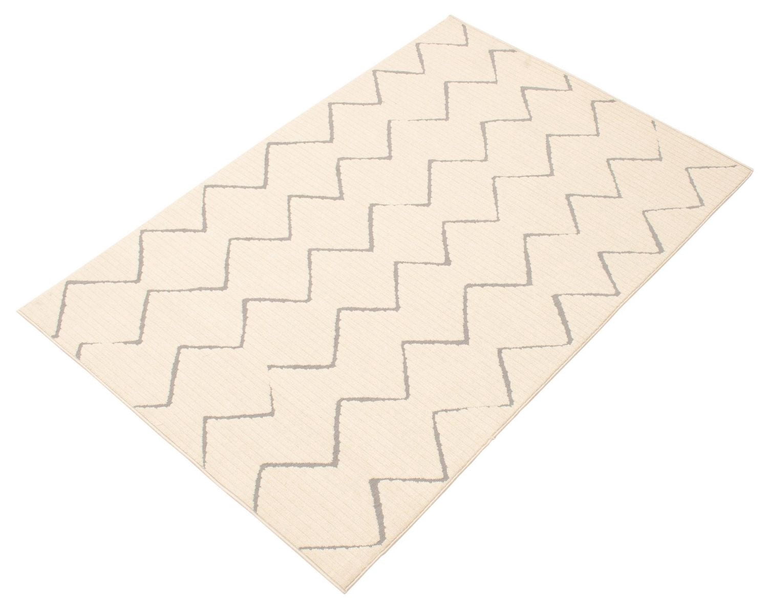 ECARPET Indoor/Outdoor for Balcony, Patio and Garden Raya Ivory Rug