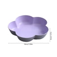 thumbnail image 3 of Assiettes en Paille de Blé - Plats Réutilisables pour Dessert, Salade et Collations, Compatibles Micro-Ondes et Lave-Vaisselle, Assiettes de Service de Forme Florale, Violet, JKODE, 3 of 9