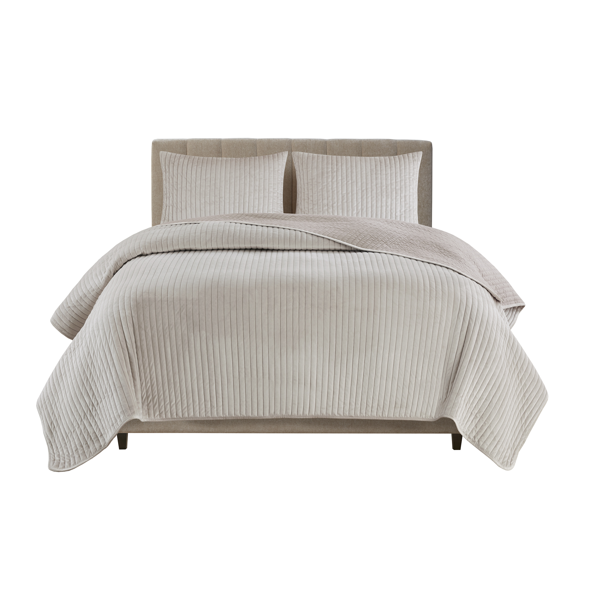 Ensemble de couette en velours à canaux de 3 pièces de Holiday Time