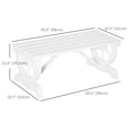 thumbnail image 3 of Outsunny Rustic Wood Outdoor Bench, Garden Bench for 2-Person, White, 3 of 10