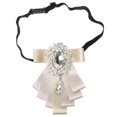 thumbnail image 1 of Yinanstore Formal Bow Tie for Men Dancing Wedding Party Dancing Ribbon Ribbon - Beige, 12 X 8.5cm, 1 of 8