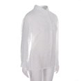 thumbnail image 3 of Gupgi Women Mesh Sheer Polka Dot Blouse Long Sleeve Button Down Shirt Tops, 3 of 7