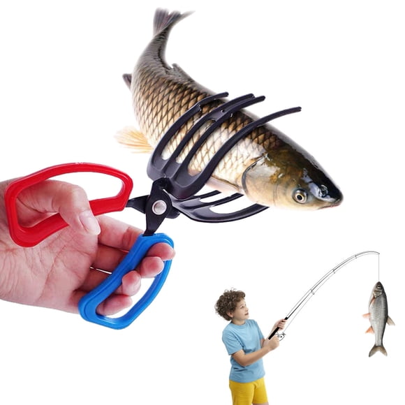 Meitianfacai 2024 New 2 Claw Fish Gripper, Metal Fishing Pliers Gripper Fish Control Clamp, Multifunctional Three Teeth Fishing Pliers, Control Forceps for Catch Fish Fishing Accessories