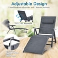 thumbnail image 3 of Patiojoy 2PCS Patio Reclining Chaise Lounge Outdoor Adjustable Folding Chair W/ 7 Backrest Positions & Removable Pillow, 3 of 9