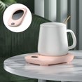 thumbnail image 4 of Baohd Electric Mug Warmer Desktop Beverage Auto Pad Off Heating Shut Cup Drinking Pink, 4 of 4