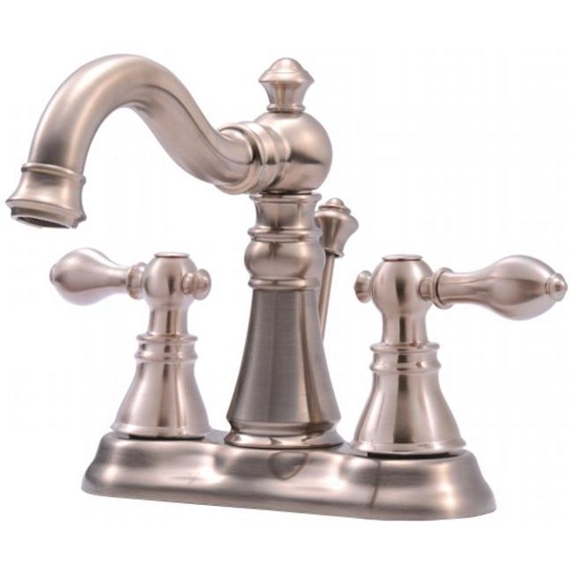 Ultra Faucets UF45113 Two-Handle Brushed Nickel Victorian Series Lavatory Faucet