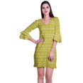 thumbnail image 1 of Moomaya Robe Courte Imprimée pour Femmes, Manches Évasées, Coupe Droite, Robes pour Femmes, Vêtements d'Été Décontractés, 1 of 6