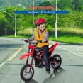 thumbnail image 3 of Kojooin 24V Kids Ride On Electric Off-Road Motorcycle,250W Motor 13.6MPH Fast Speed Dirt Bike Motocross,Leather Seat,Twist Grip Throttle,Metal Suspension,Air-Filled Tires for Kids Riding Toy, 3 of 8