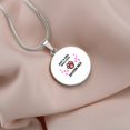 thumbnail image 3 of Collier Cercle Blanc Fille Devon Rex Chat en Acier Inoxydable Ou or 18 Carats 18-22, 3 of 8