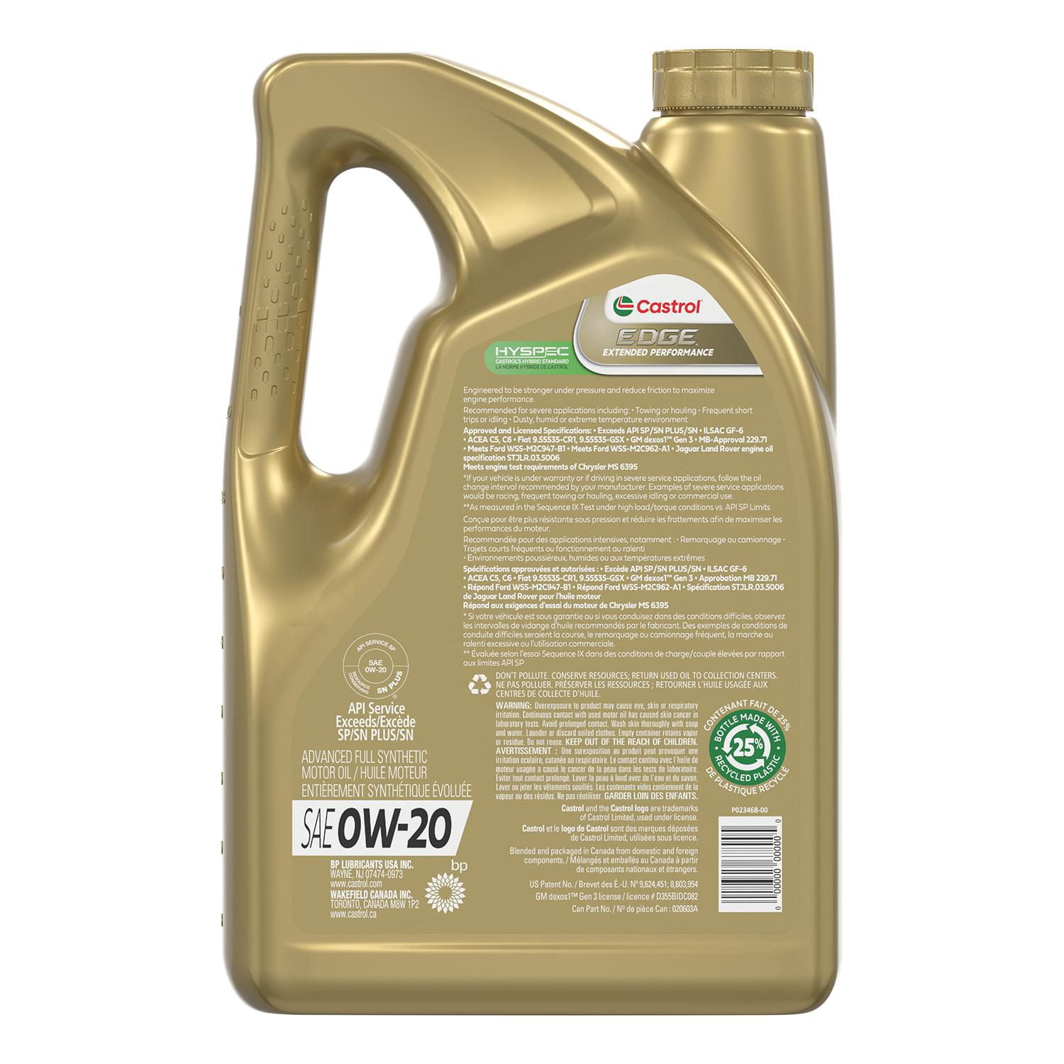 Castrol EDGE Extended Performance 0W20